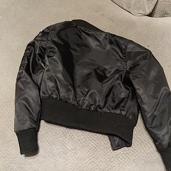 Black young girls bomber jacket - Picture 3 of 3